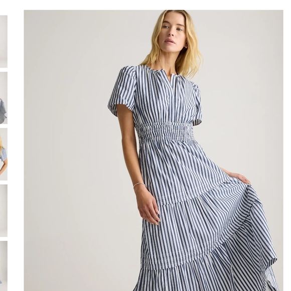 Striped Blue and White Maxi Dress - Picture 2 of 7